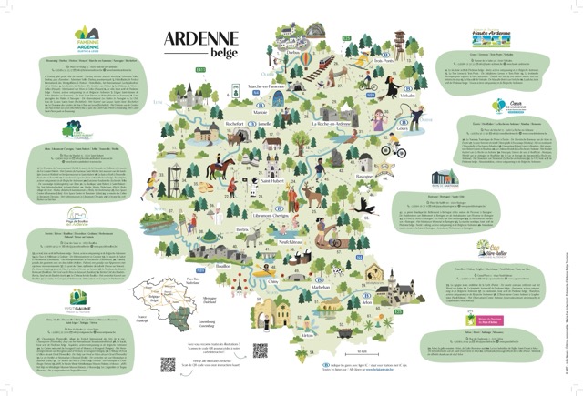 Carte illustrée de l'Ardenne belge