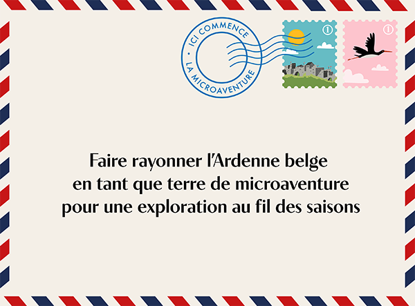 carte postale avec la mission d'Ardenne belge