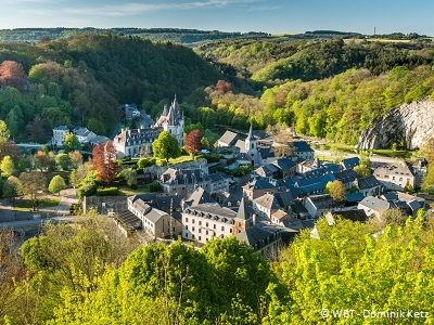 Durbuy oude centrum, zicht van de belvédère